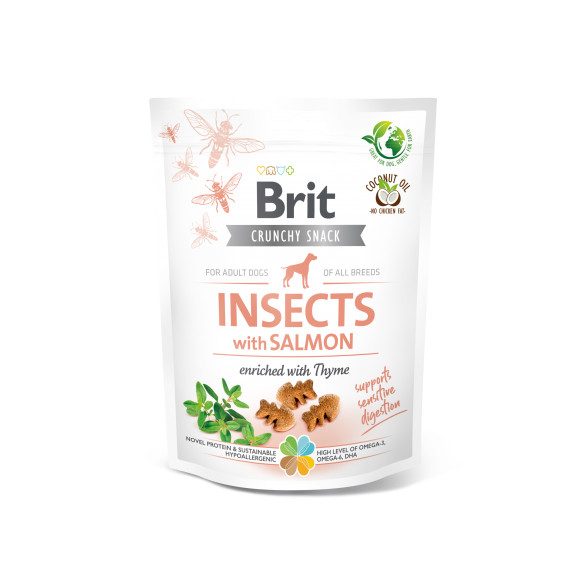 Brit Care Dog Crunchy Cracker Insects with Salmon and Thyme