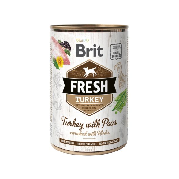Brit Fresh konzerv 6x400 g PULYKA BORSÓVAL