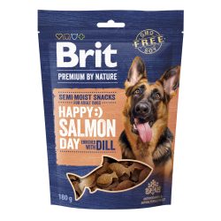   BRIT Premium by Nature félnedves jutalomfalat kutyáknak (Lazac & kapor) 180 g